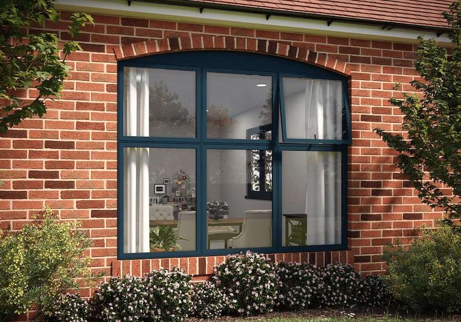 black aluminium window