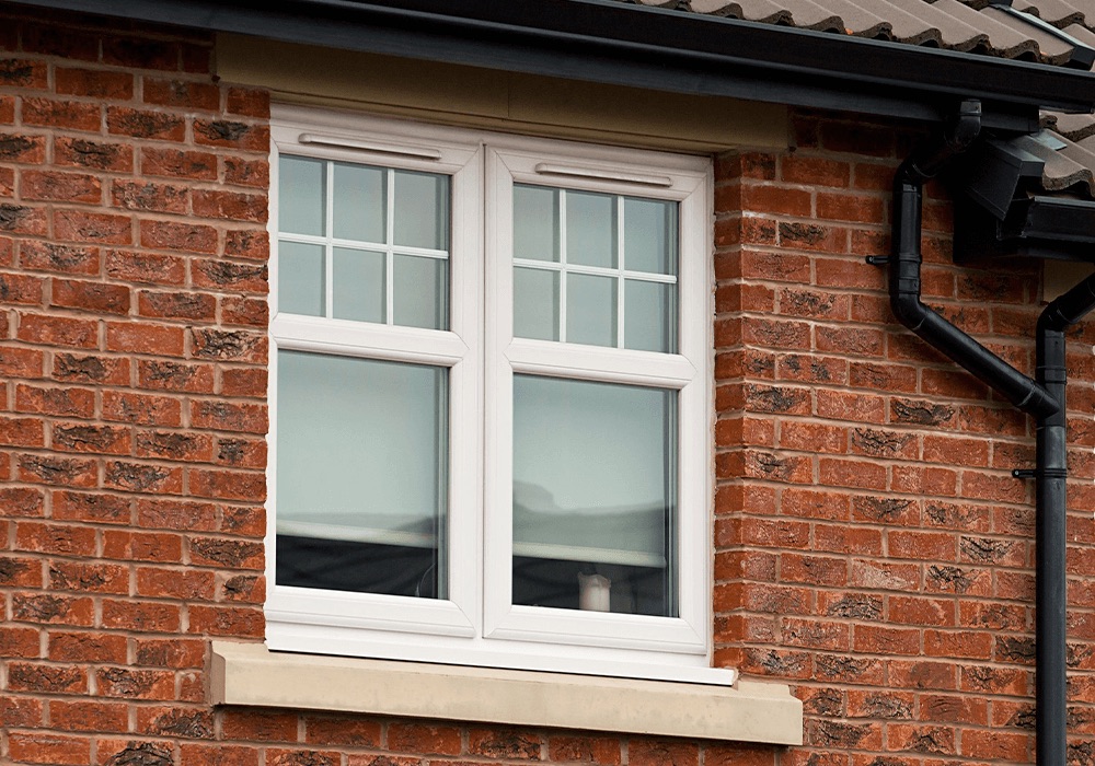 white upvc casement window