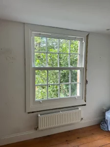 white sliding sash window