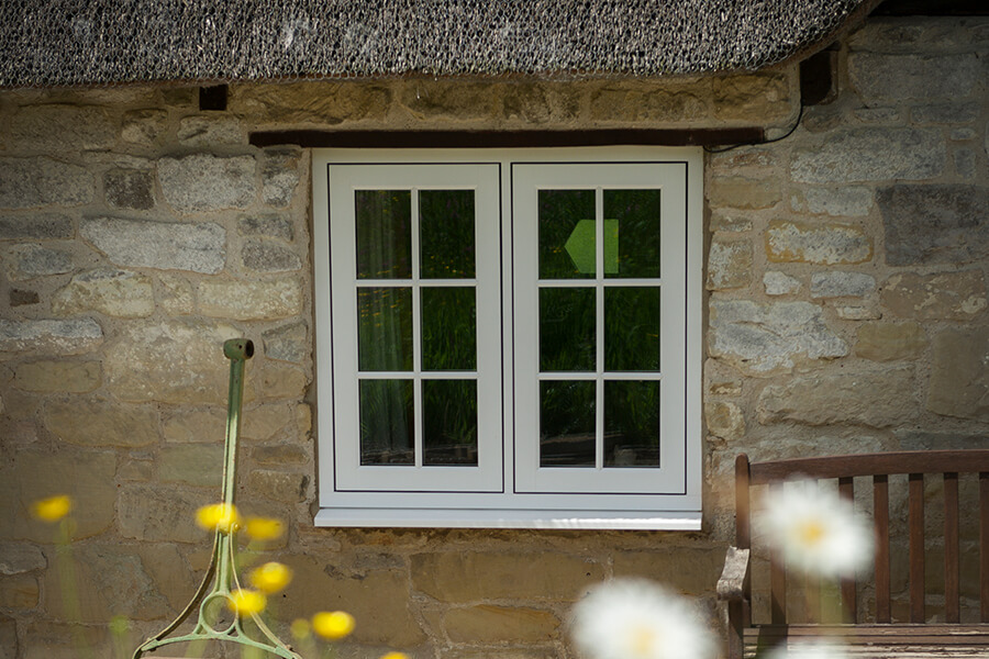 white residence 9 flush sash window