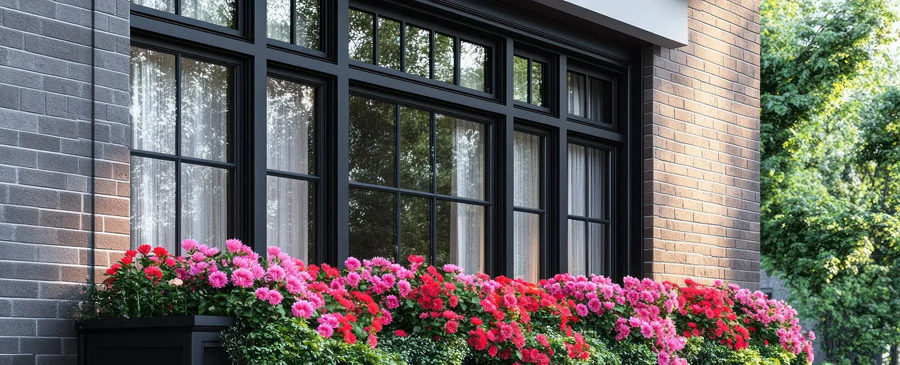 black aluminium windows