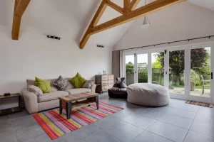 white bifold door