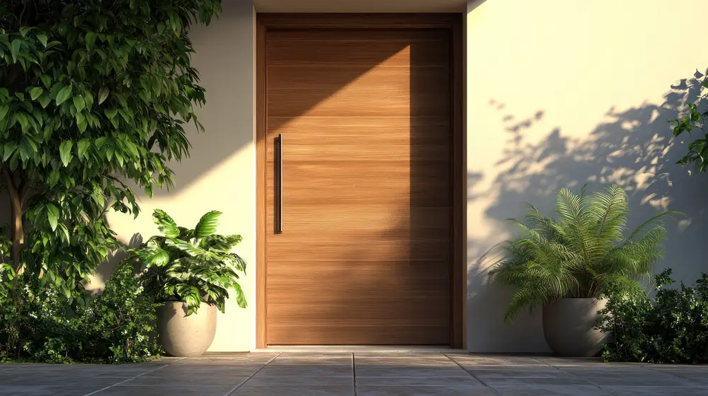 timber front door